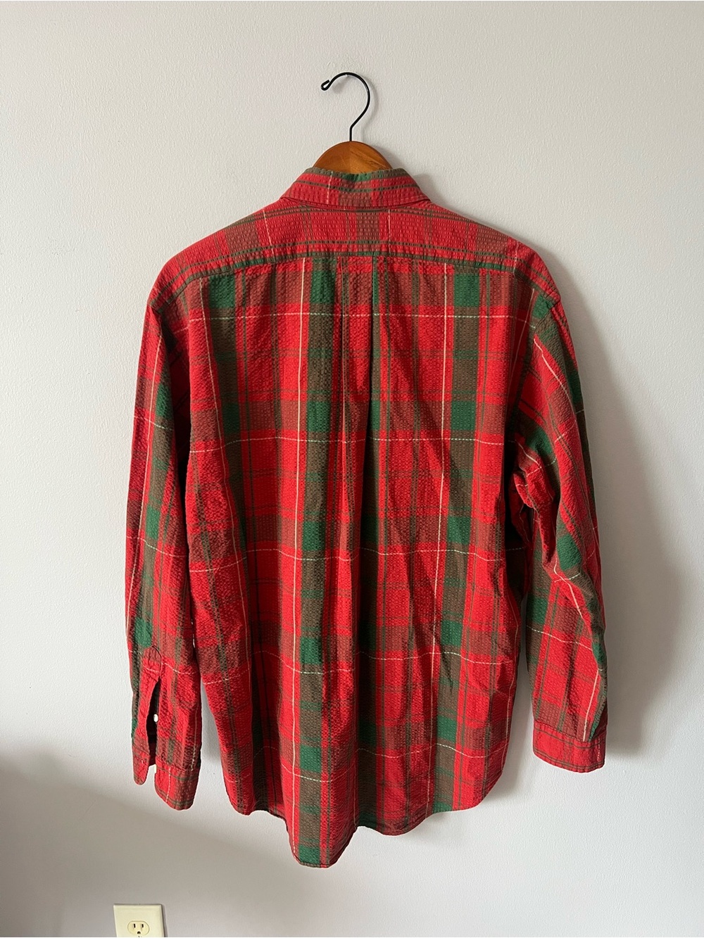 Ralph Lauren Red and Green Plaid Cotton Button-Down Shirt - Picture 5 of 5